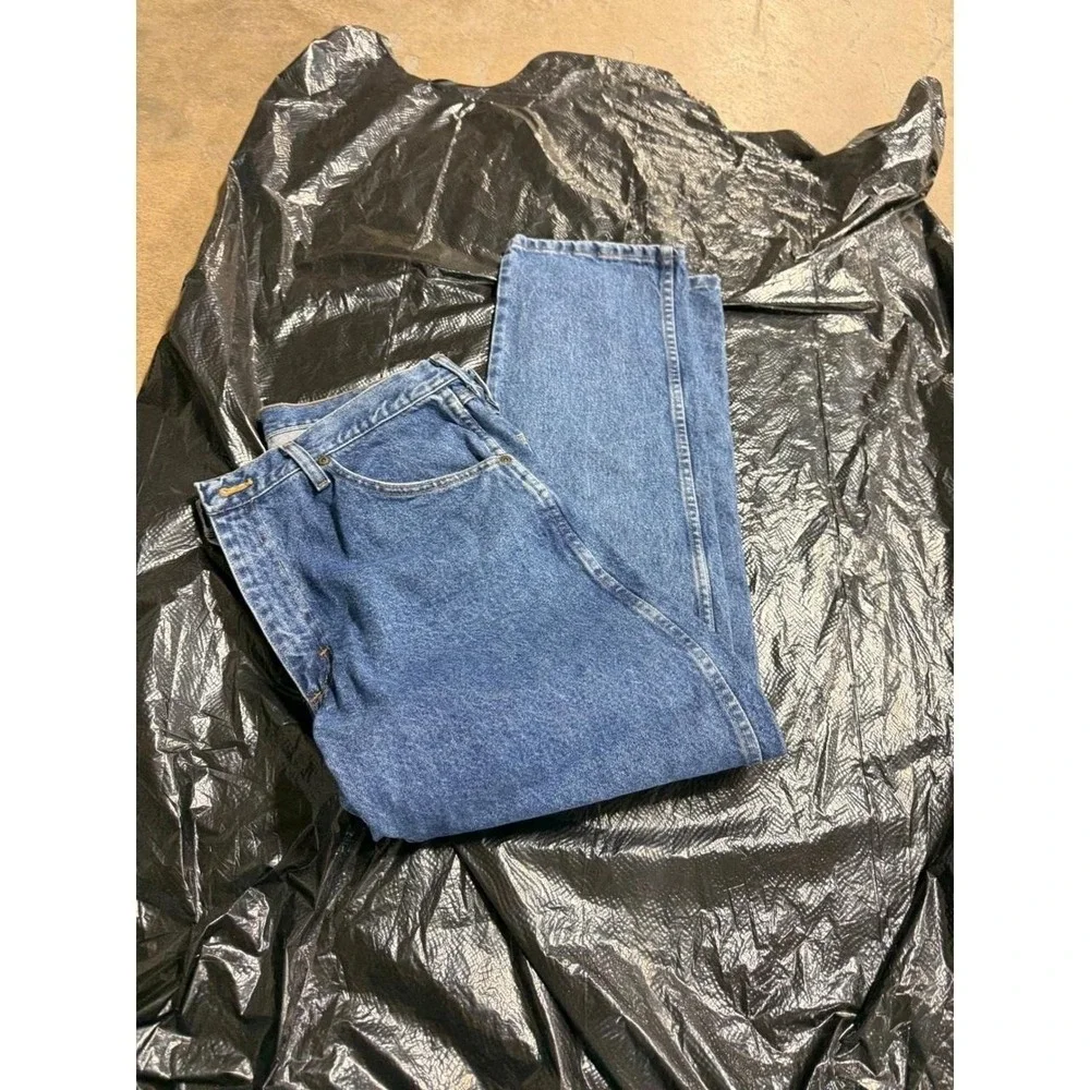 Wrangler 96501DS Mens Straight Leg Jeans Medium Wash Blue Denim 36x30